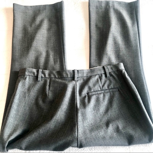 Gap Pants Charcoal Grey Pinstripe Cropped Dress Pants Stretch size 2 - Picture 8 of 16